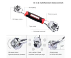 48-in-1 Multifunctional Wrench Adjustable Repair Tool Socket Spanner Universal1pcs-red