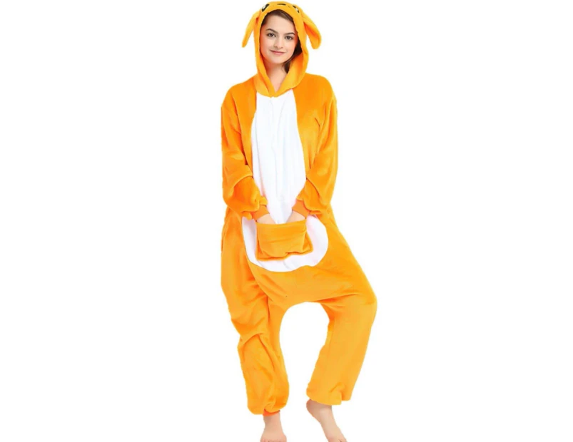 Costume Bay Adult Unisex Kangaroo Onesie Kigirumi Pajamas Halloween Costume Animal Jumpsuit Sleepwear