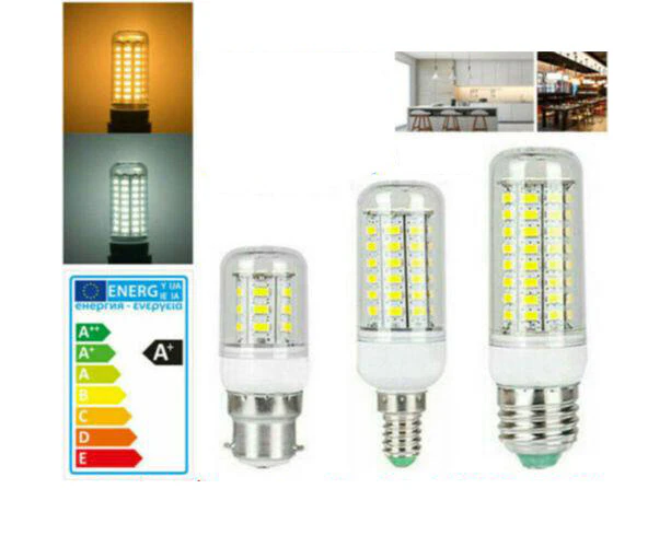 4pcs Led Corn Bulb Globe Lamp Spot Light Warm White/b22  - 24 Smd