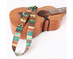 Adjustable Colorful Printing Ukulele Strap Belt with Hook Guitar Accessories - Multicolor