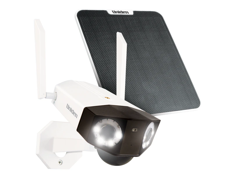 Uniden 100% Wirefree SMART 3K (6MP) Dual Lens Spotlight Security Camera with Solar Panel