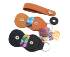 24Pcs Guitar Picks Plectrum with Storage Case Button Lock Instrument Accessory - Multicolor