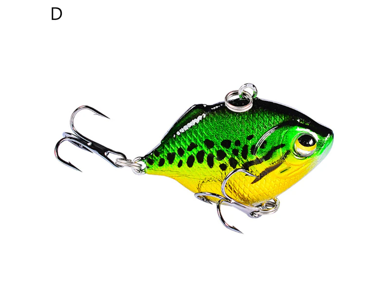 4.5cm Plastic Simulation Fish Bait Hard Lure Fishing Tool with Treble Hooks - D