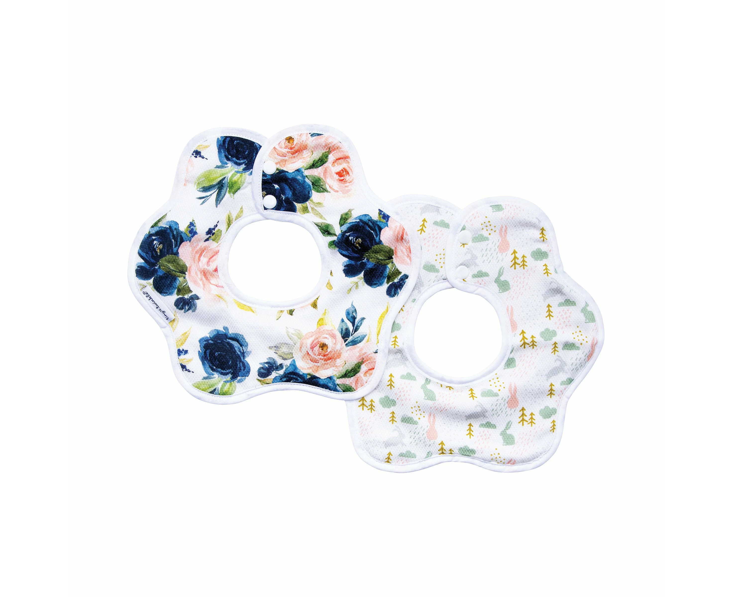 Tiny Twinkle - Roundabout Bib - Blush Set of 2