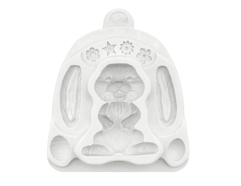 Silicone Moulds Easter Bunny/Eggs Shapes Baking Tool for Making Keychain Pendant - Rabbit