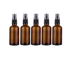 5pcs 15ml-100ml Multi Amber Glass Essential Oil Bottle Spray Bottles (Clear Lid 100ml)