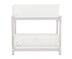 2-Layer Bathroom Sliding Basket Storage Cabinet Organizer With Pull Out Drawers White