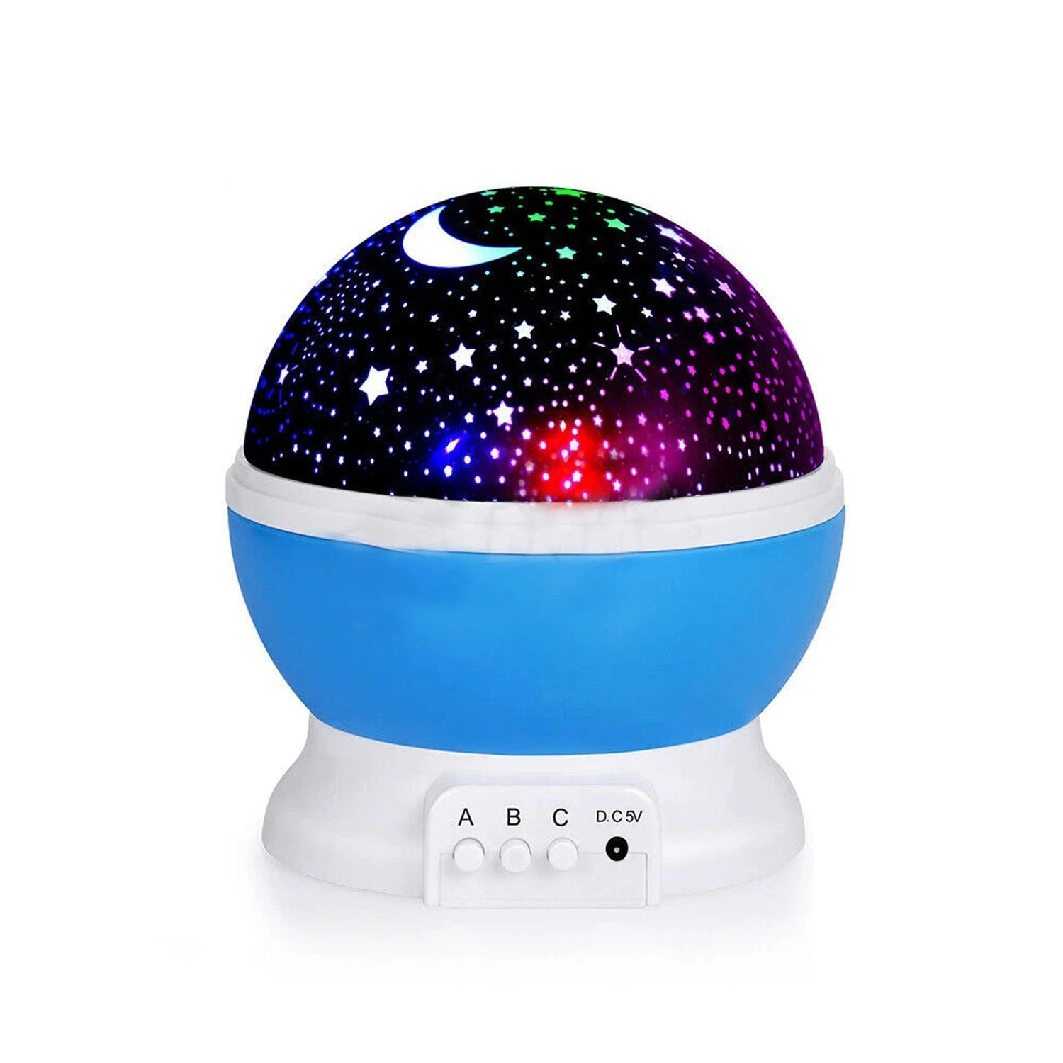 LED Night Star Sky Projector Light Lamp Rotating Starry Baby Room Kids Gift - Blue