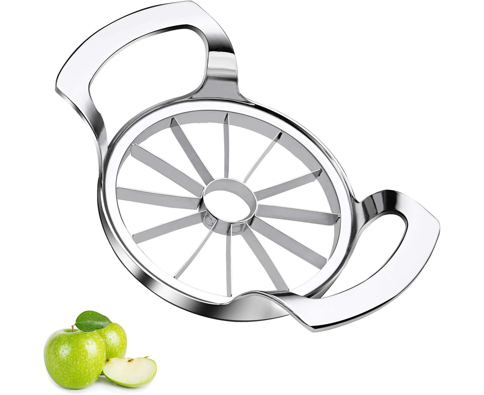 Apple Cutter Stainless Steel Apple Cutter Pear Cutter Improved Version Apple Slicer In 12 Quarters Stainless Steel Wires, Apple Core Remover, Apple Peeler