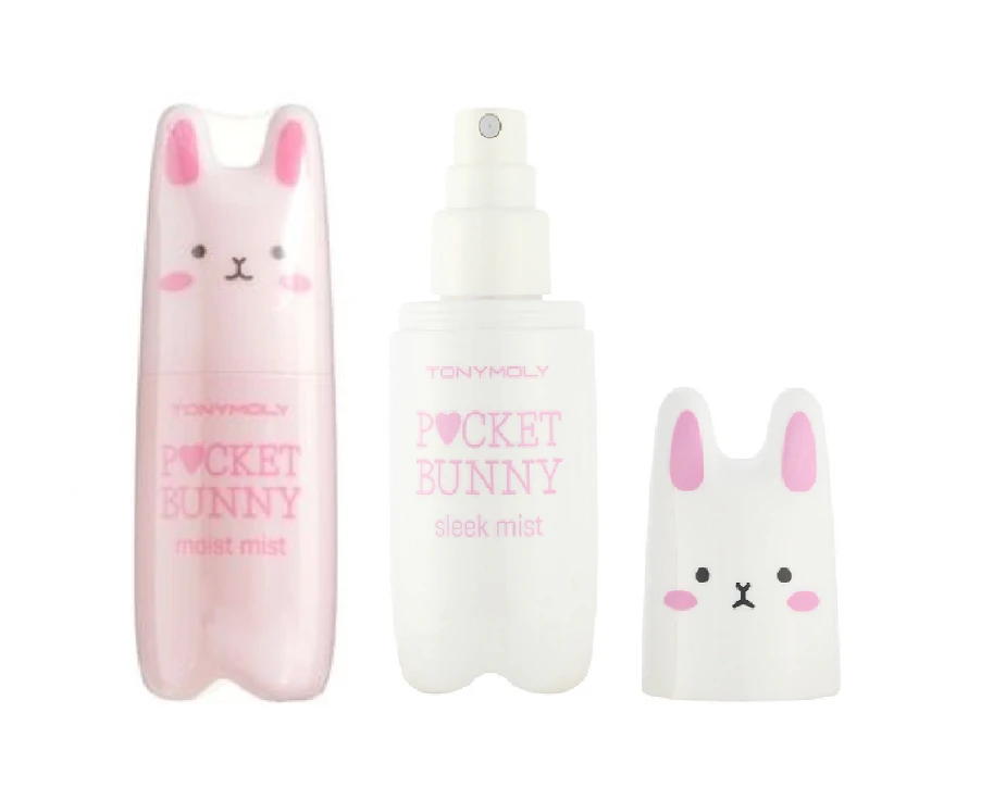 Tonymoly Pocket Bunny Mist #Sleek + Moist Set 60ml Mango Berry Pearl Skin Toner