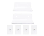 1 Set of Wall Mounted Hanging Storage Racks Household Acrylic Storage Shelves