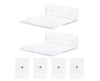 1 Set of Wall Mounted Hanging Storage Racks Household Acrylic Storage Shelves