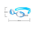 Adult Swimming Goggles Silicone Anti-Fog and Waterproof Swimming Goggles - UV Protection - Soft Silicone Seals - Blue white