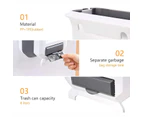 Kitchen Rubbish Bin Plastic Folding Wall Mounted for Cupboard Door Hanging 8L White