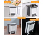 Kitchen Rubbish Bin Plastic Folding Wall Mounted for Cupboard Door Hanging 8L White