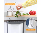 Kitchen Rubbish Bin Plastic Folding Wall Mounted for Cupboard Door Hanging 8L White