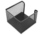 Office Business Metal Mesh Sticky Note Box Desk Shelf Card Holder Case Stand Organizer