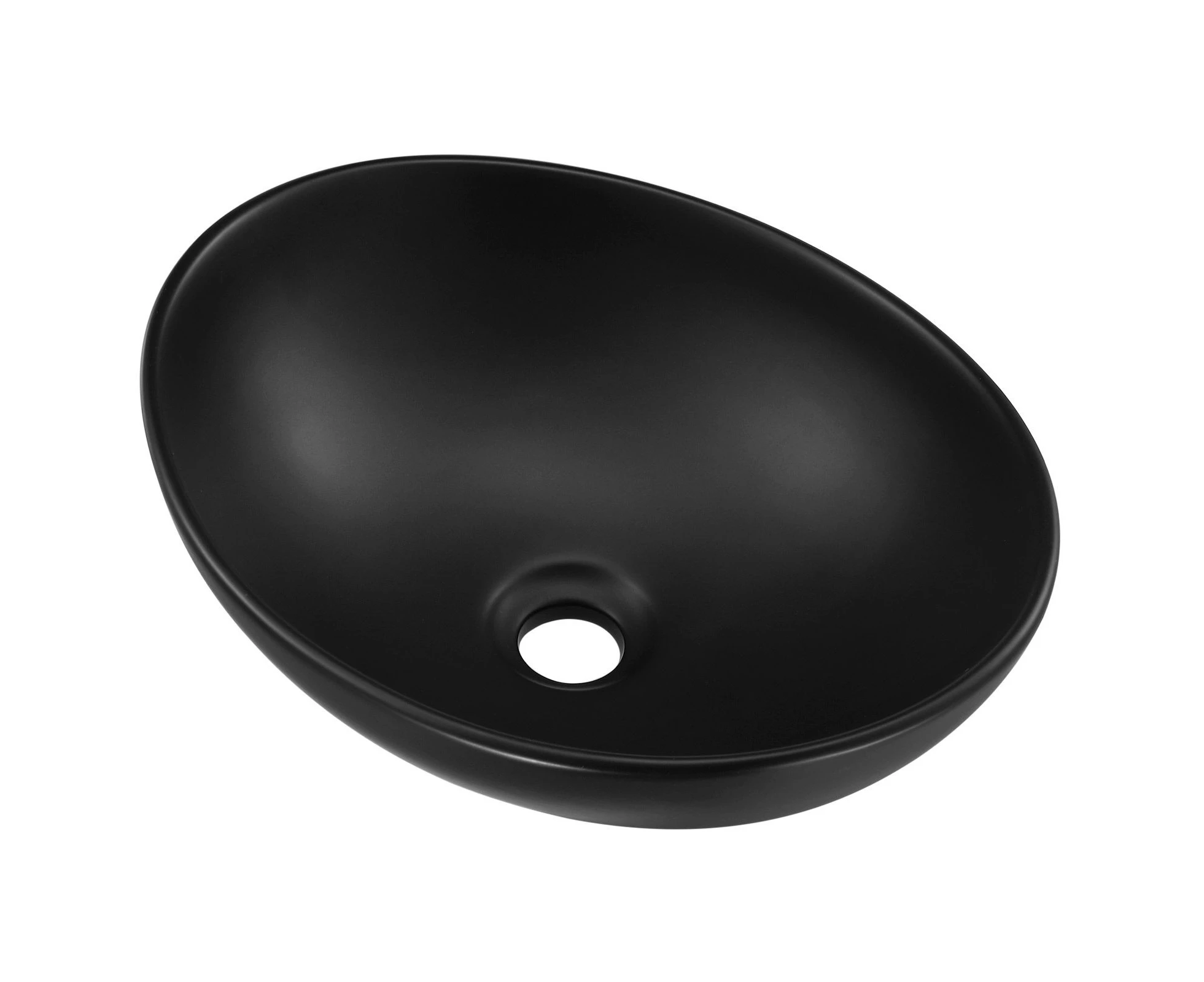 Black Bathroom Sink Basin Vessel Wash Washing Vanity Bowl Countertop Above Counter Toilet Bath Hand Modern Oval Ceramic