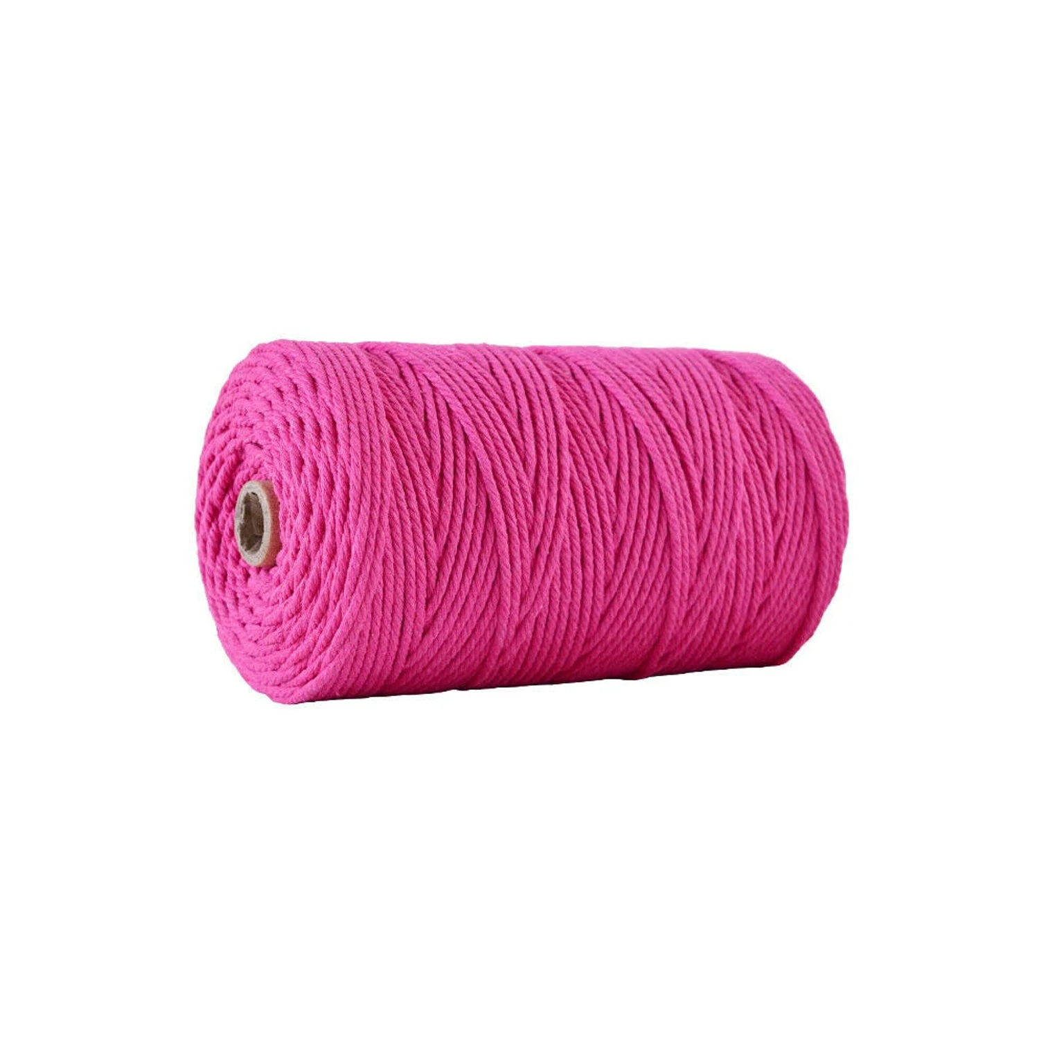 3mm 200M Natural Cotton Twisted Cord Craft Macrame Artisan Rope Weaving Wire - Rose-3mm/200m