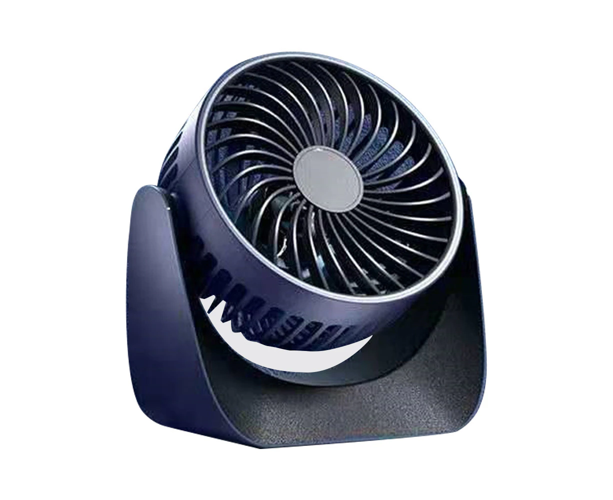 Small USB Desk Fan,  Desktop Table Cooling Fan,  Strong Wind, Quiet Personal Little Fan Dark blue