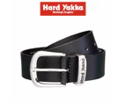 Mens Hard Yakka Belt Colorado Oil Tan Leather Work Brass Buckle Brown Y09402 - Chocolate