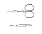 Small Scissors for Grooming - Stainless Steel Straight Tip Scissor for Hair Cutting – Beard, Ear, Eyebrows