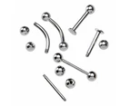 41pc Pro Body Piercing Tool Kit Ear Nose Stud Belly Navel Nipple Needles Set