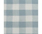 Blue and White Checker Picnic Blanket Extra Large Soft Rug Waterproof Mat Outdoor Camping Faux Linen - Blue and White Checker