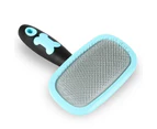 360 Rotation Clean Comfortable Anti-Slip Handle Pet Comb For Dogs Cats - Large Blue
