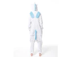 Costume Bay Adult Unisex Blue Unicorn Onesie Kigirumi Animal Pajamas Halloween Costume Jumpsuit