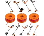 String Trimmer Spool Grass Spool Line Nylon Spool Line Grass Trimmers Replace Compatible With Worx Wa001 Lawn Mowerorange)(3pcs)