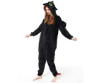 Costume Bay Adult Black Dragon Onesie Kigirumi Costume Animal Pajamas