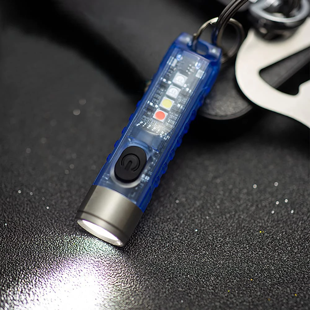 Mini Led Handheld Flashlight Multi-Functional Keychain P65 Water Resistant