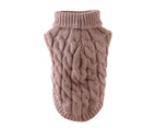 Beige Puppy Dog Jumper Winter Warm Knitted Sweater Pet Clothes Small Dogs Coat Thermal