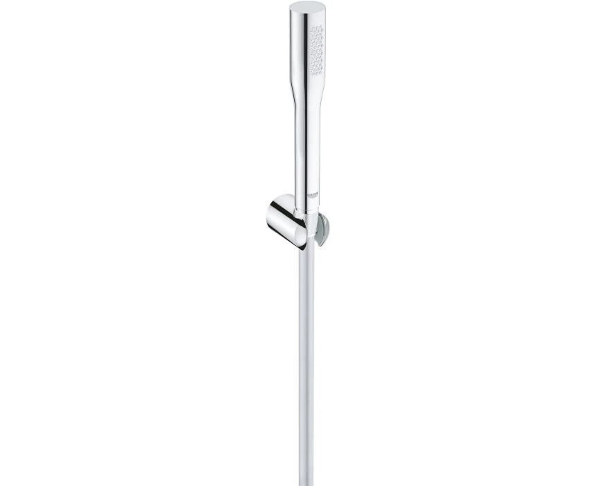 GROHE Vitalio Get Stick – 1 Spray Hand Shower Set (Water Saving 9.5 l/min Flow Limiter, Anti-Limescale System, Silver Twist Free Shower Hose 1.5 m 1/2'' x