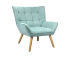 Armchair Accent Chairs Sofa Lounge Fabric Upholstered Tub Chair Blue