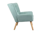 Armchair Accent Chairs Sofa Lounge Fabric Upholstered Tub Chair Blue