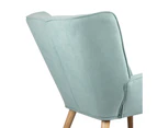 Armchair Accent Chairs Sofa Lounge Fabric Upholstered Tub Chair Blue