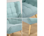 Armchair Accent Chairs Sofa Lounge Fabric Upholstered Tub Chair Blue