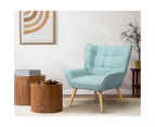 Armchair Accent Chairs Sofa Lounge Fabric Upholstered Tub Chair Blue