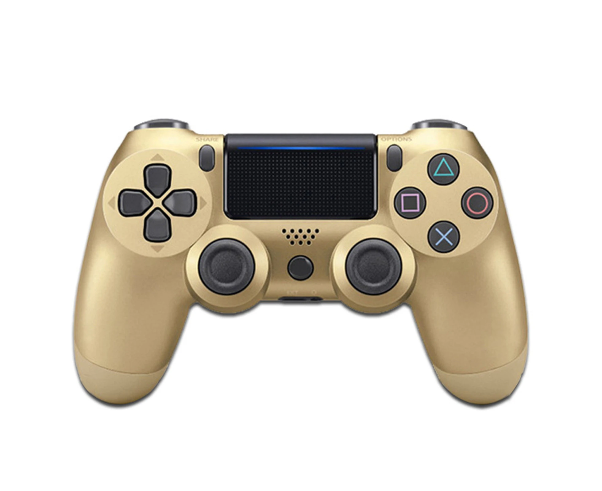 Game Controller 6 Axis Dual Shock with Touch Panel Wireless Bluetooth-compatible 4.0 Game Joystick for PS4 Game-Golden