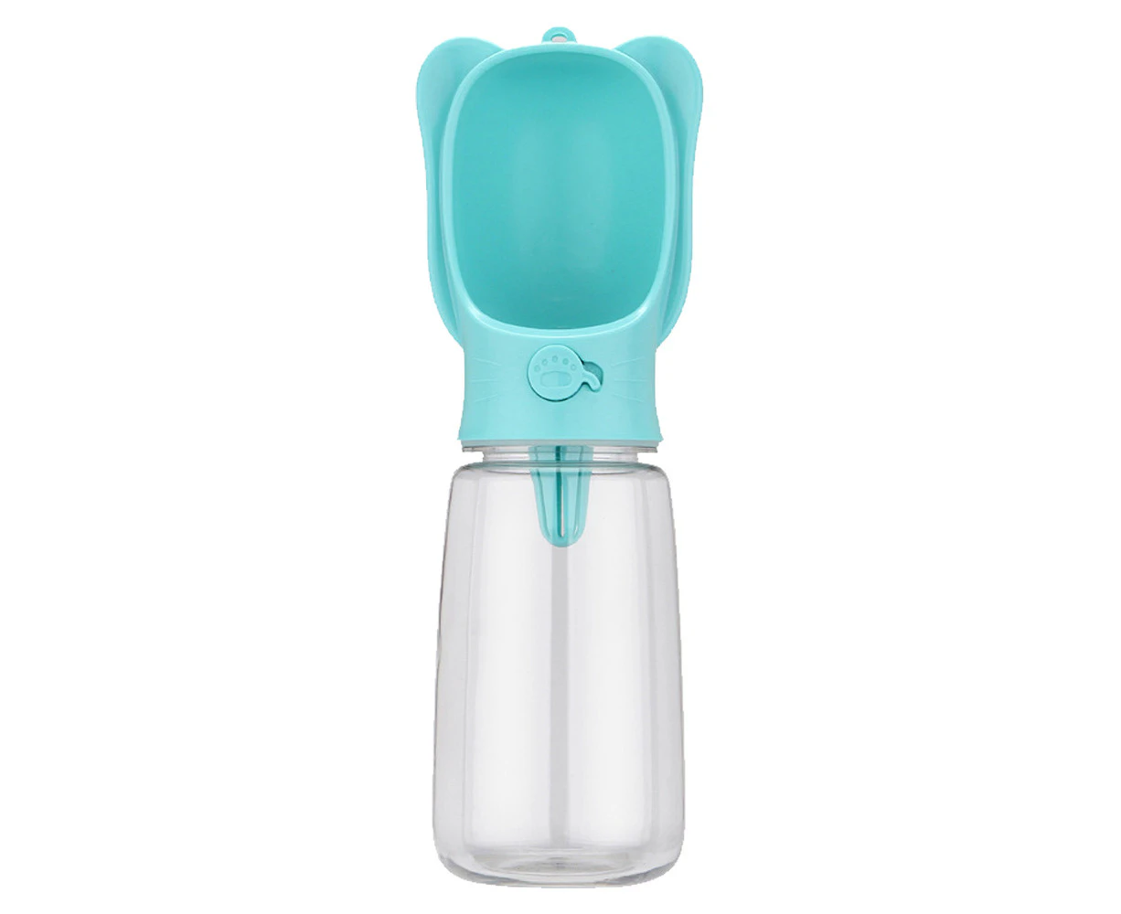 Leak Proof Puppy Water Bottle with Drinking Feeder，Portable Dog Water Bottle*blue*550ML**