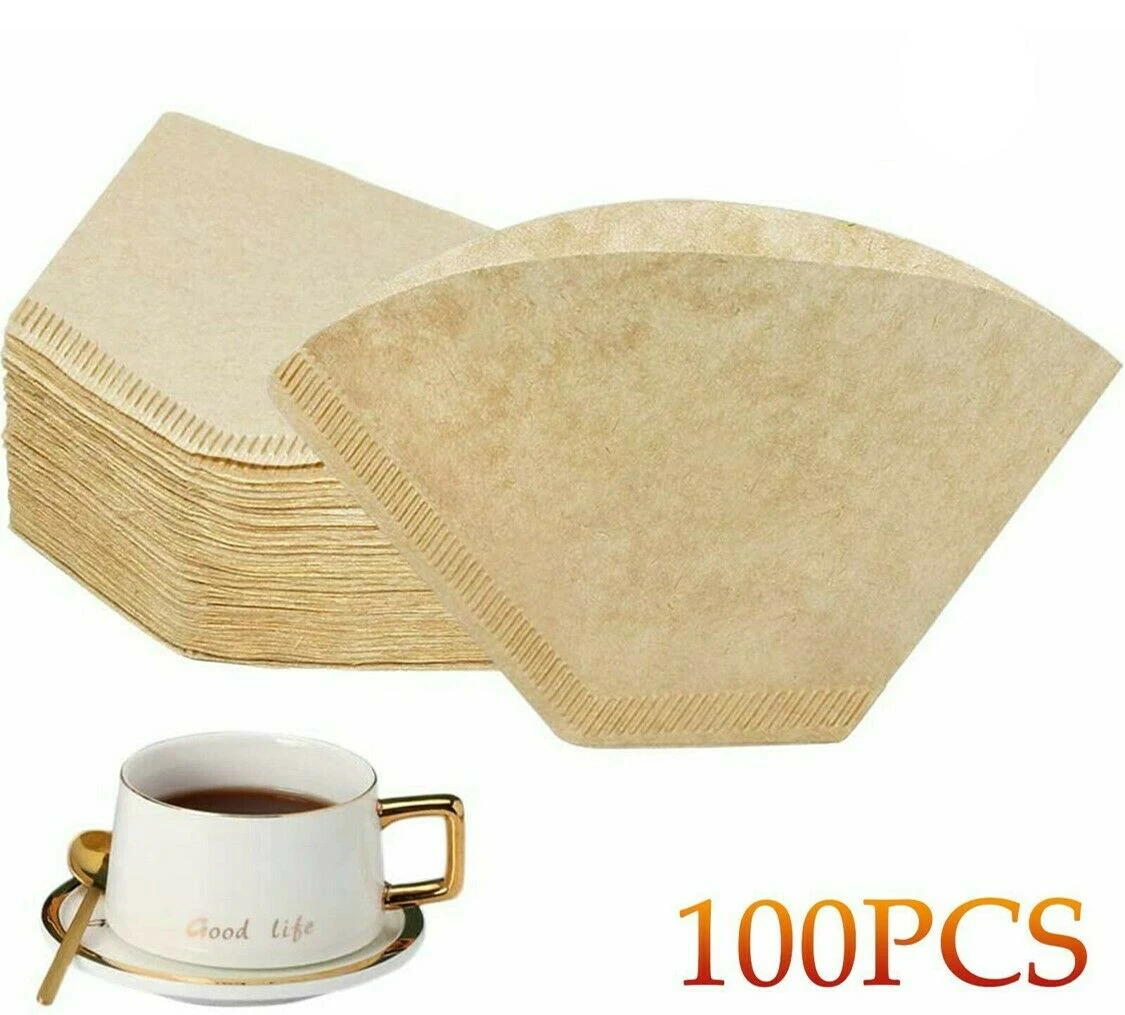 100pcs Coffee Filter Paper Sector Filter Paper Filter Bowl Filter Paper Sector Coffee Filter Paper