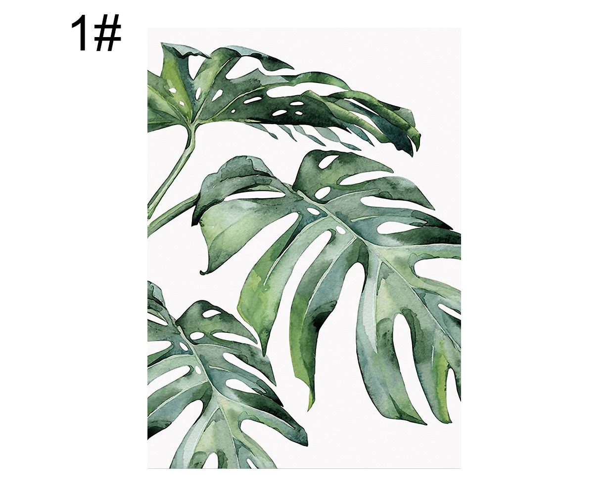 Windyhope Modern Plant Leaf Canvas Painting Wall Background Living Room Home Office Decor-1#