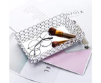 Crystal Jewellery Trays Rectangle Cosmetic Organizer (Silver)