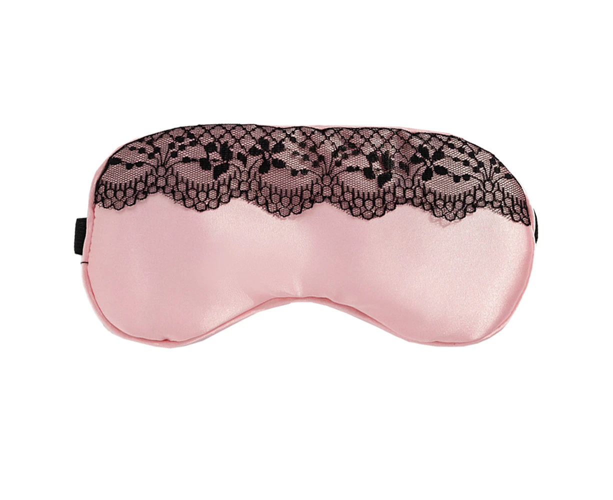 Soft Lace Eye Mask Party, Shading Eyes, Travel, Meditation，Blindfold for Women Men Kid - Pink