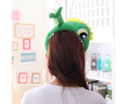 Cute Headband Attractive Lovely Beautiful Anti-break Easy to Store Decoration PP Cotton Cartoon Green Dinosaur Cute Hair Hoop for Photography-Green