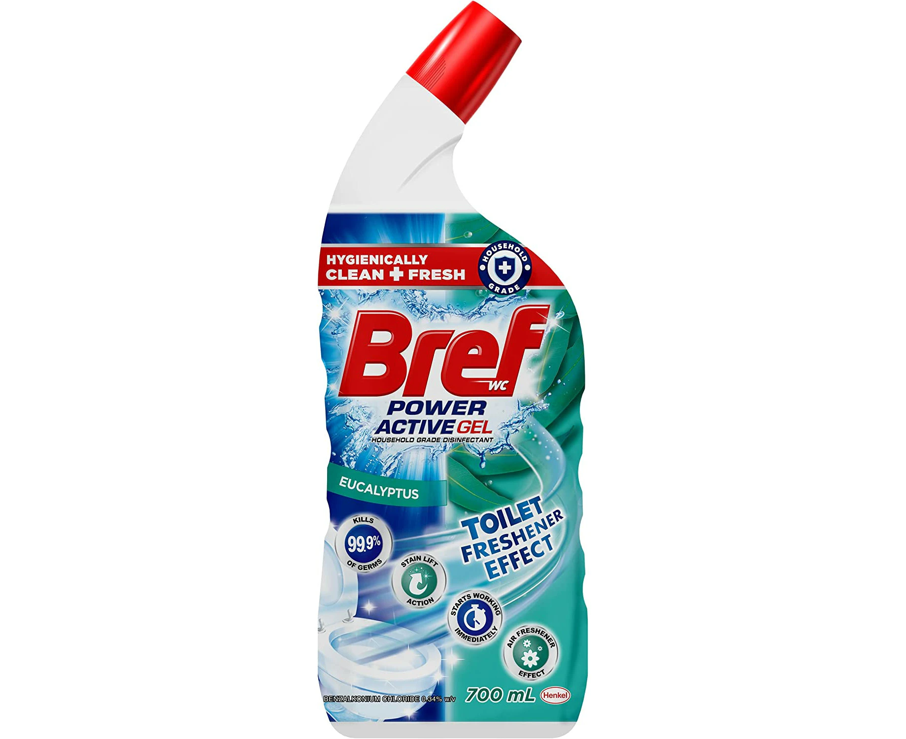 Bref Power Active Gel Eucalyptus Toilet Cleaner 700mL