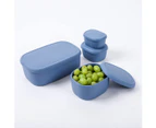 Sierra Elcio Design 3-Piece Blue Silicon Airtight Food Storage - Blue
