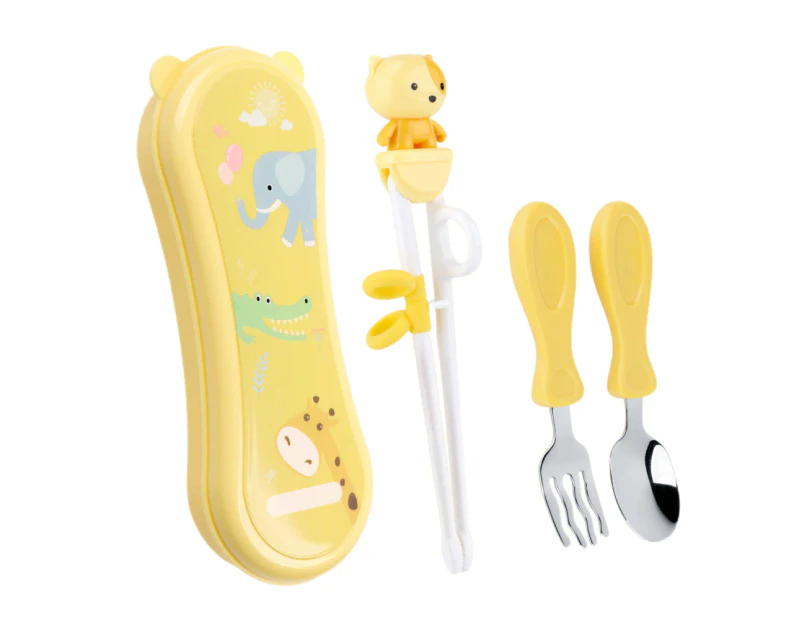 Children'S Tableware Training Chopsticks Baby Learning Chopsticks Fork Spoon Complementary Food Tableware Set,Type: Style3